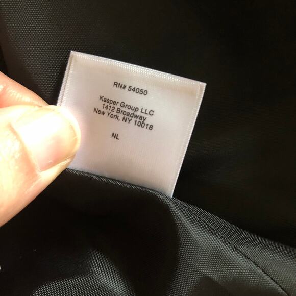 Kasper Yellow Windowpane Plaid Open Front Blazer Jacket 6 Medium Longline Career - Picture 9 of 12